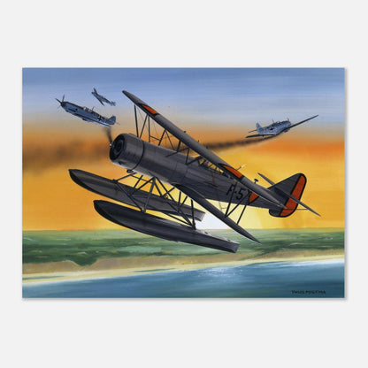 Thijs Postma - Poster - Fokker C.14w In Action Poster Only TP Aviation Art 50x70 cm / 20x28″ 