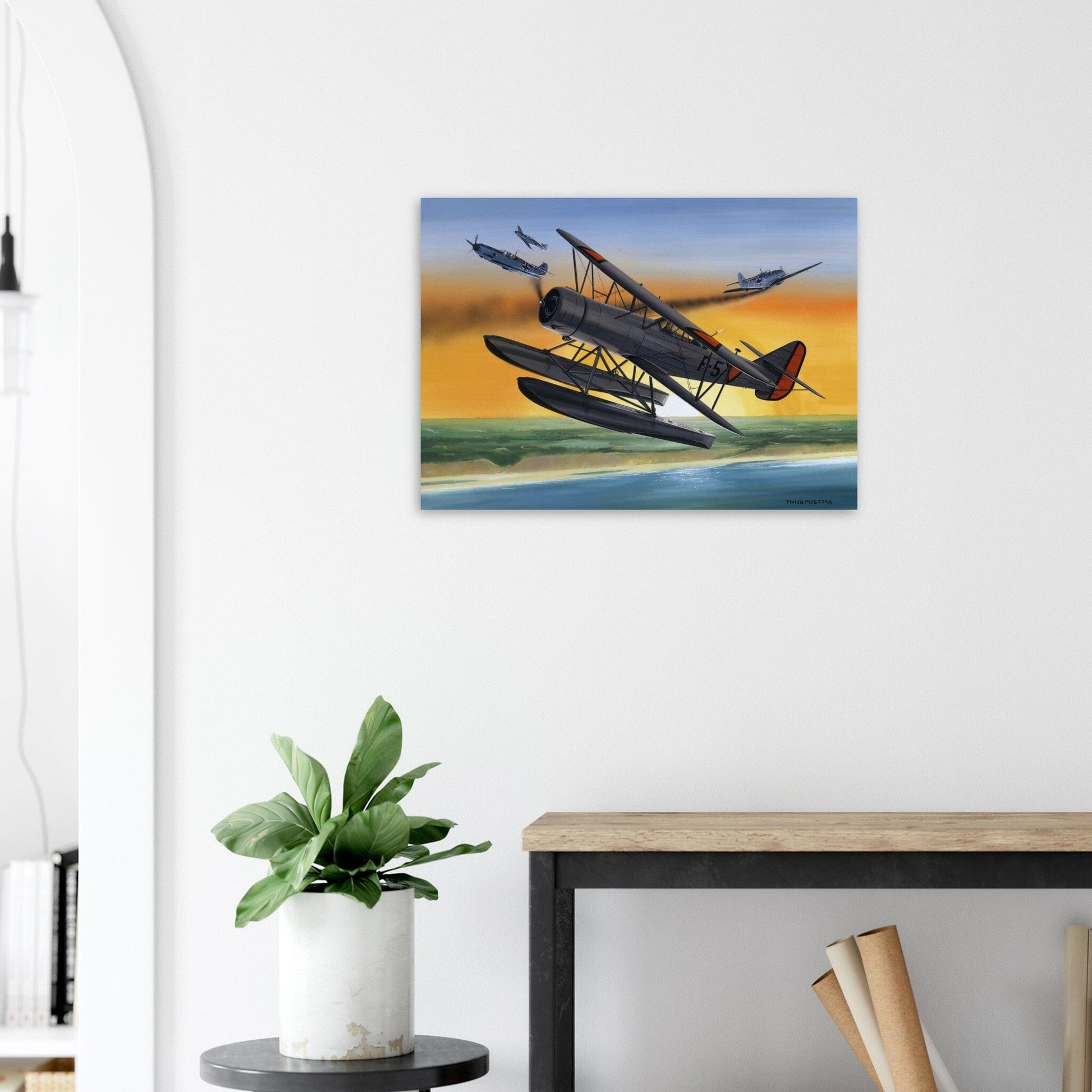 Thijs Postma - Poster - Fokker C.14w In Action Poster Only TP Aviation Art 