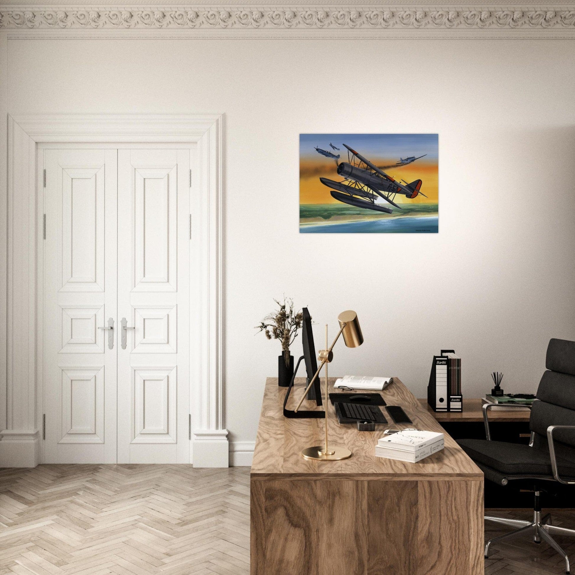 Thijs Postma - Poster - Fokker C.14w In Action Poster Only TP Aviation Art 