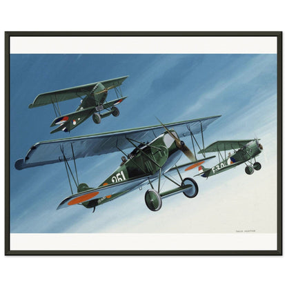 Thijs Postma - Poster - Fokker D.7 LVA MLD KNIL - Metal Frame Poster - Metal Frame TP Aviation Art 40x50 cm / 16x20″ 