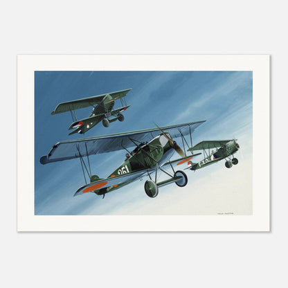Thijs Postma - Poster - Fokker D.7 LVA MLD KNIL Poster Only TP Aviation Art 70x100 cm / 28x40″ 