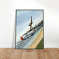 Thijs Postma - Poster - Fokker D.XXI Shoots Down A German Messerschmitt Bf 109 - Metal Frame Poster - Metal Frame TP Aviation Art 