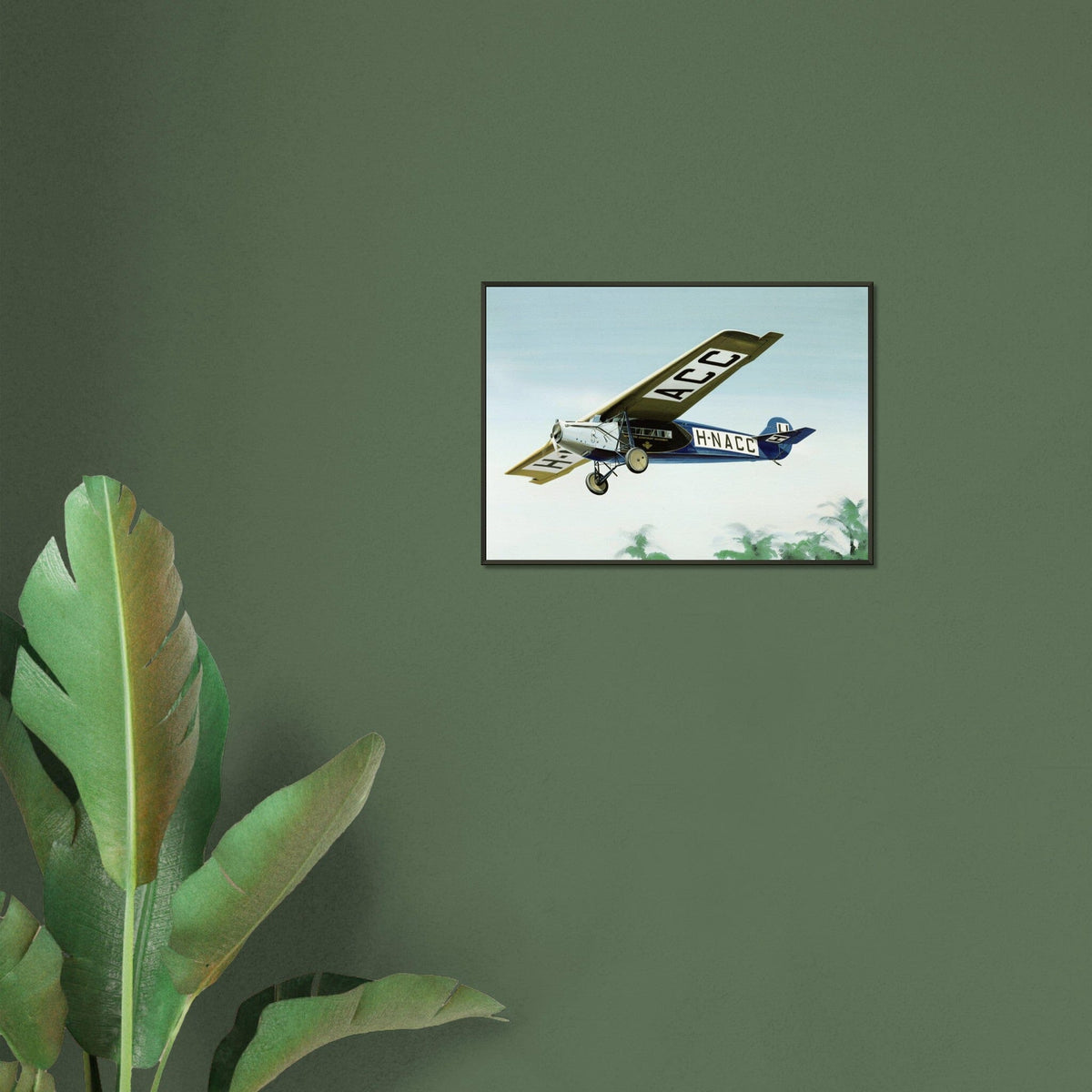 Thijs Postma - Poster - Fokker F.7 H-NACC Arriving In Dutch Indies - Metal Frame Poster - Metal Frame TP Aviation Art 