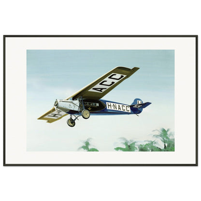 Thijs Postma - Poster - Fokker F.7 H-NACC Arriving In Dutch Indies - Metal Frame Poster - Metal Frame TP Aviation Art 60x90 cm / 24x36″ 