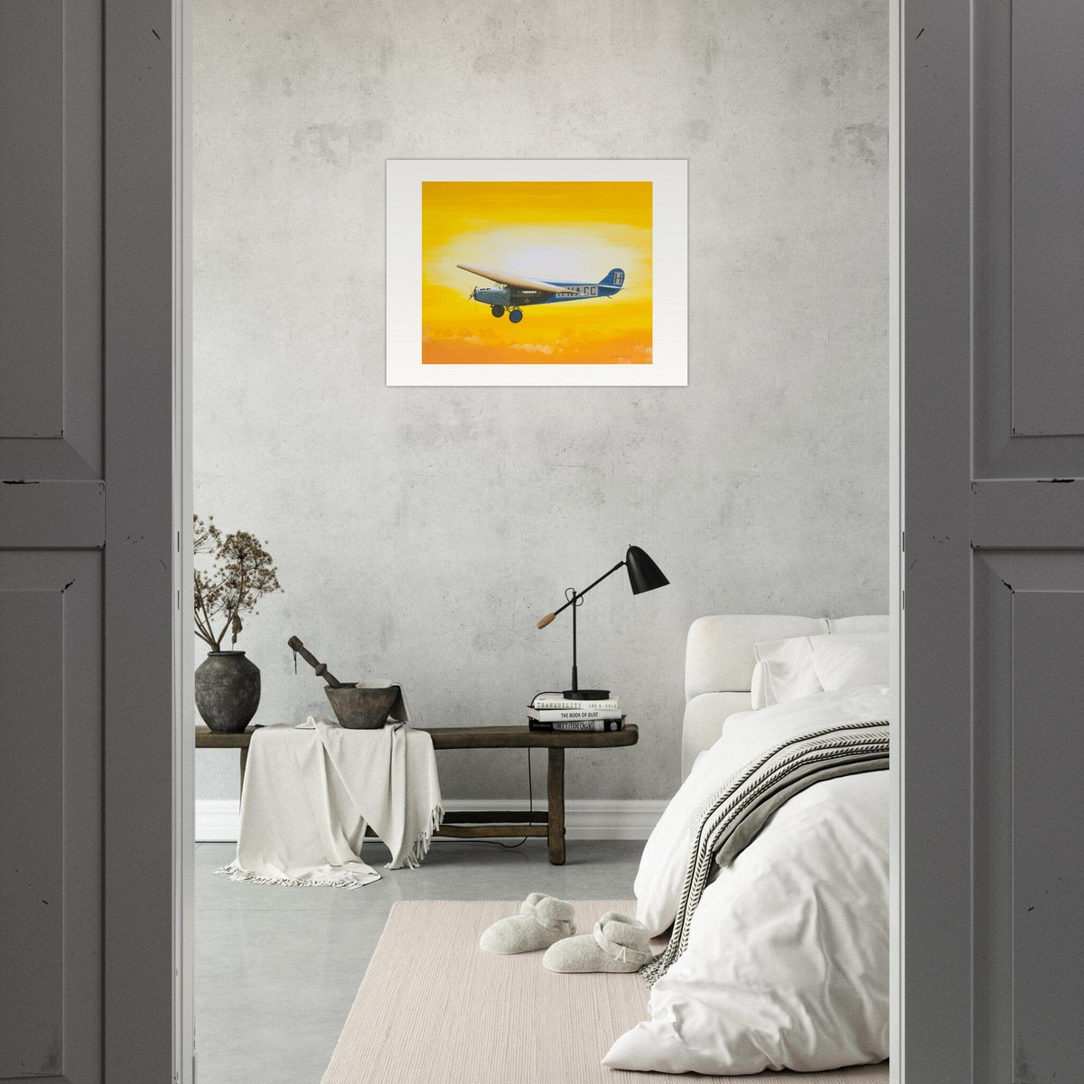 Thijs Postma - Poster - Fokker F.7 H-NACC With Sun Poster Only TP Aviation Art 