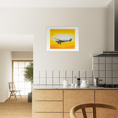 Thijs Postma - Poster - Fokker F.7 H-NACC With Sun Poster Only TP Aviation Art 