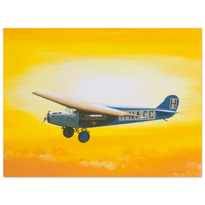 Thijs Postma - Poster - Fokker F.7 H-NACC With Sun Poster Only TP Aviation Art 45x60 cm / 18x24″ 