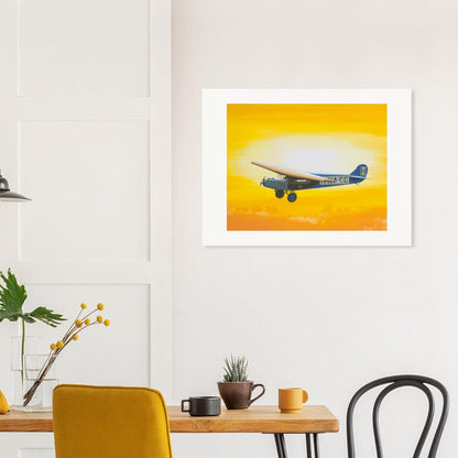 Thijs Postma - Poster - Fokker F.7 H-NACC With Sun Poster Only TP Aviation Art 
