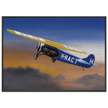 Thijs Postma - Poster - Fokker F.7A H-NACT Up in the Sky - Metal Frame Poster - Metal Frame TP Aviation Art 50x70 cm / 20x28″ 