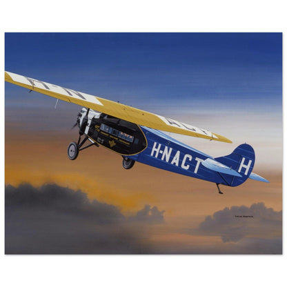 Thijs Postma - Poster - Fokker F.7A H-NACT Up in the Sky Poster Only TP Aviation Art 40x50 cm / 16x20″ 