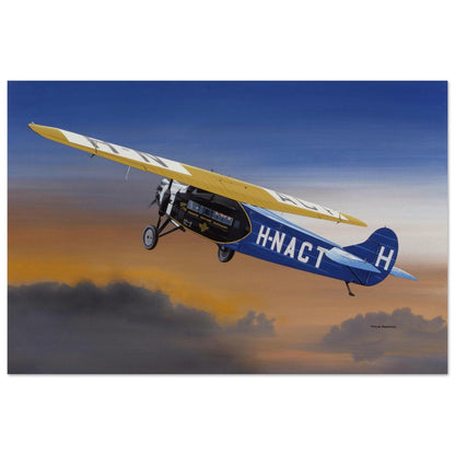 Thijs Postma - Poster - Fokker F.7A H-NACT Up in the Sky Poster Only TP Aviation Art 40x60 cm / 16x24″ 