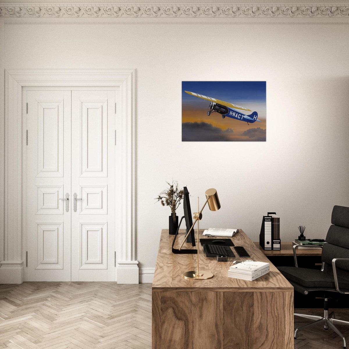 Thijs Postma - Poster - Fokker F.7A H-NACT Up in the Sky Poster Only TP Aviation Art 