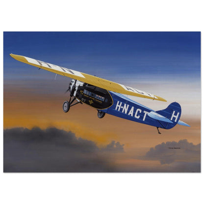 Thijs Postma - Poster - Fokker F.7A H-NACT Up in the Sky Poster Only TP Aviation Art 50x70 cm / 20x28″ 