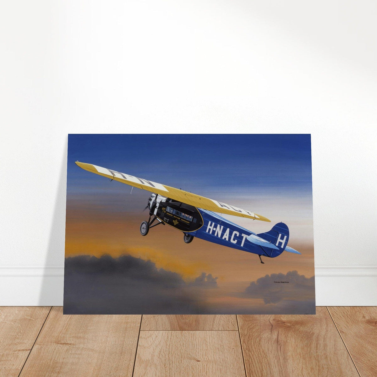 Thijs Postma - Poster - Fokker F.7A H-NACT Up in the Sky Poster Only TP Aviation Art 