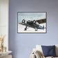 Thijs Postma - Poster - Fokker F.XII PH-AIE In The Snow - Metal Frame Poster - Metal Frame TP Aviation Art 