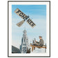 Thijs Postma - Poster - Fokker Spin No. 3 Haarlem Bavo Tower - Metal Frame Poster - Metal Frame TP Aviation Art 60x80 cm / 24x32″ 