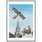 Thijs Postma - Poster - Fokker Spin No. 3 Haarlem Bavo Tower - Metal Frame Poster - Metal Frame TP Aviation Art 70x100 cm / 28x40″ 