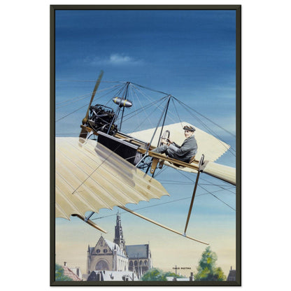 Thijs Postma - Poster - Fokker Spin No. 3 Haarlem - Metal Frame Poster - Metal Frame TP Aviation Art 40x60 cm / 16x24″ 