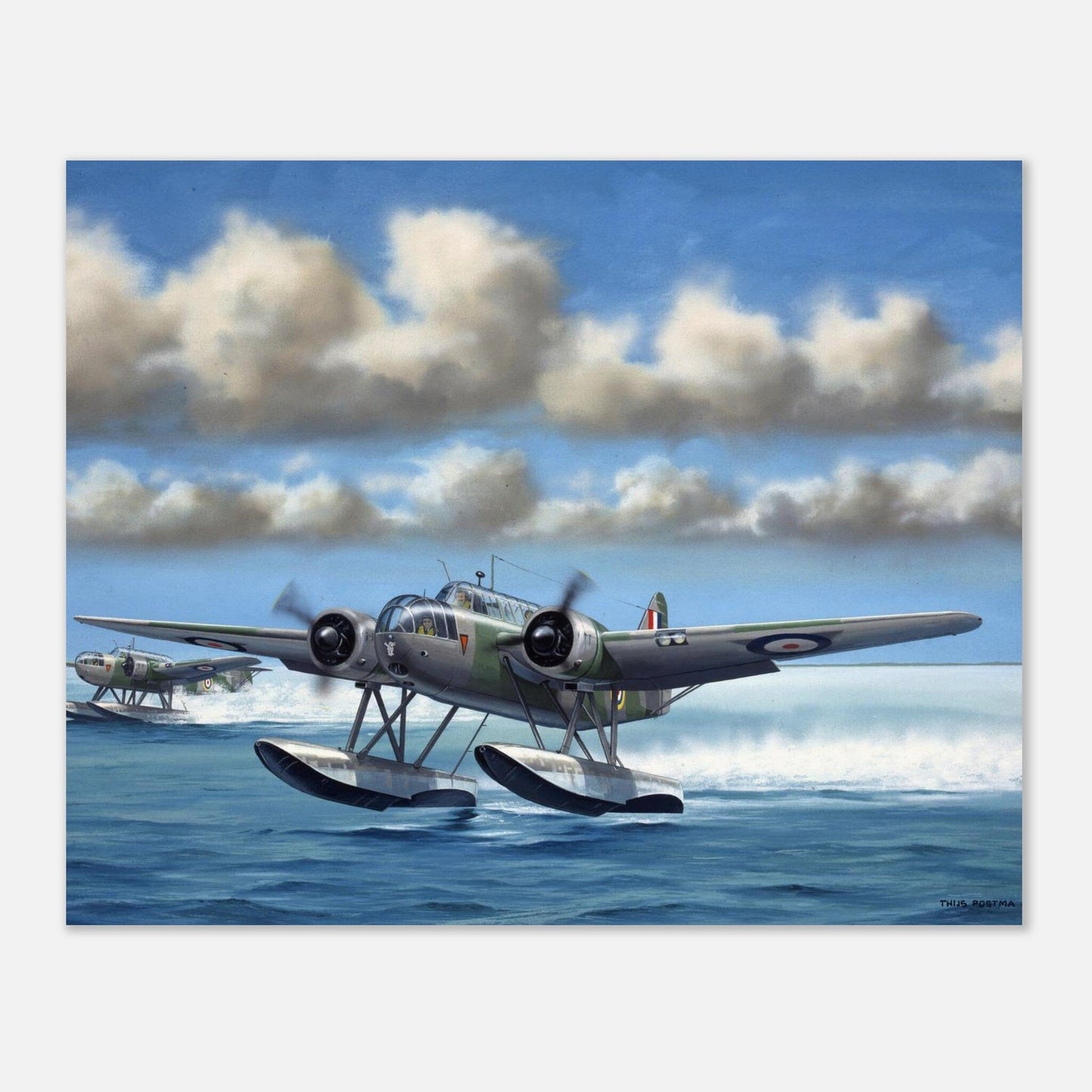 Thijs Postma - Poster - Fokker T.8w Poster Only TP Aviation Art 40x50 cm / 16x20″ 