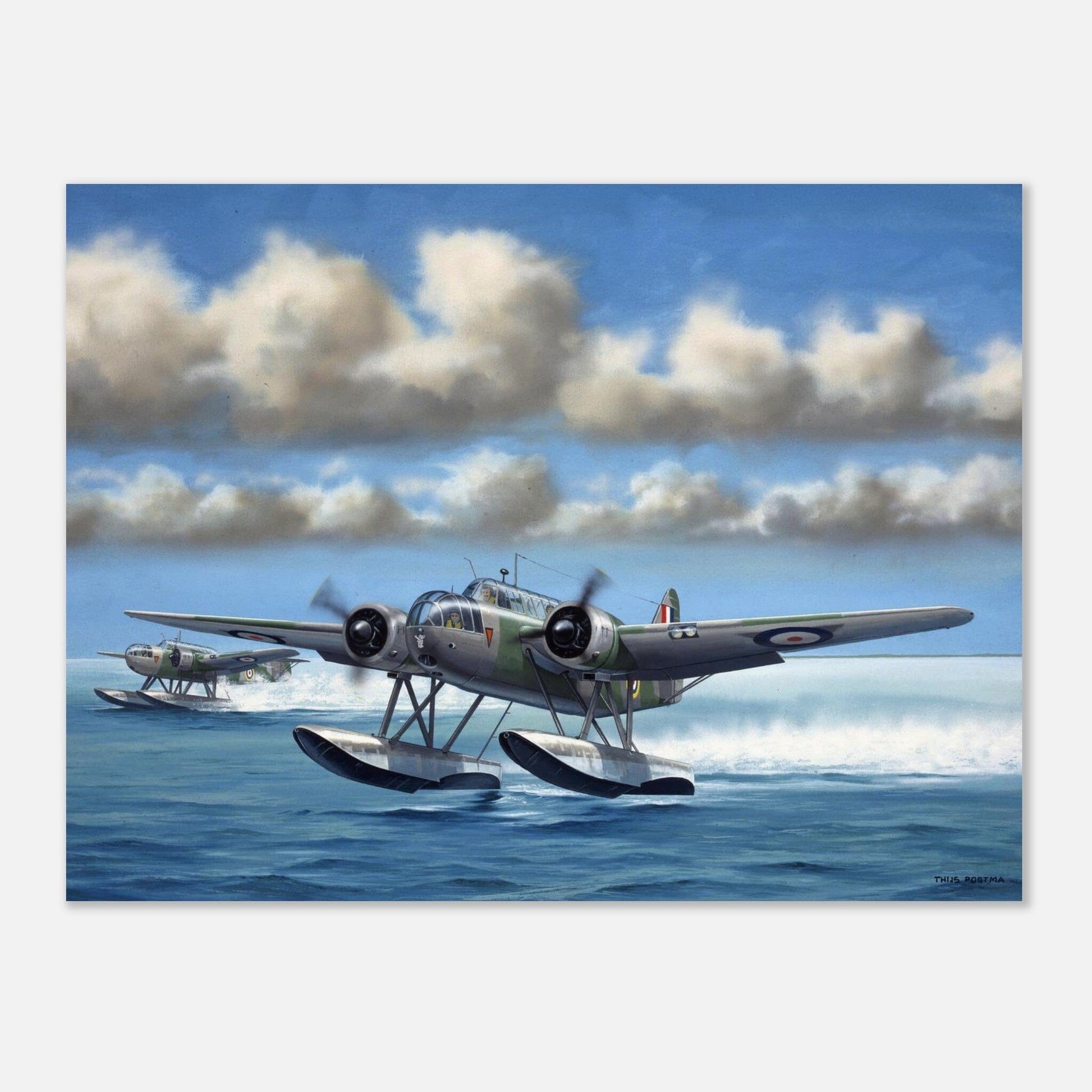 Thijs Postma - Poster - Fokker T.8w Poster Only TP Aviation Art 45x60 cm / 18x24″ 
