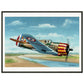 Thijs Postma - Poster - French Curtiss P-36 Over Senegal - Metal Frame Poster - Metal Frame TP Aviation Art 45x60 cm / 18x24″ 