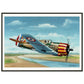 Thijs Postma - Poster - French Curtiss P-36 Over Senegal - Metal Frame Poster - Metal Frame TP Aviation Art 50x70 cm / 20x28″ 