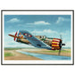 Thijs Postma - Poster - French Curtiss P-36 Over Senegal - Metal Frame Poster - Metal Frame TP Aviation Art 60x80 cm / 24x32″ 