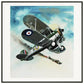 Thijs Postma - Poster - Gloster Gladiator Over Malta Shooting Down An Italian Plane - Metal Frame Poster - Metal Frame TP Aviation Art 70x70 cm / 28x28″ 
