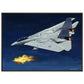 Thijs Postma - Poster - Grumman F-14 Tomcat Shooting Down A MiG-23 - Metal Frame Poster - Metal Frame TP Aviation Art 50x70 cm / 20x28″ 