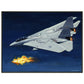Thijs Postma - Poster - Grumman F-14 Tomcat Shooting Down A MiG-23 - Metal Frame Poster - Metal Frame TP Aviation Art 60x80 cm / 24x32″ 