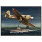 Thijs Postma - Poster - Hawker Sea Fury Preparing To Land Karel Doorman Aircraft Carrier - Metal Frame Poster - Metal Frame TP Aviation Art 50x70 cm / 20x28″ 