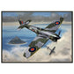 Thijs Postma - Poster - Hawker Tempest JF-E Downing A German Fighter - Metal Frame Poster - Metal Frame TP Aviation Art 50x70 cm / 20x28″ 