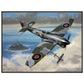 Thijs Postma - Poster - Hawker Tempest JF-E Downing A German Fighter - Metal Frame Poster - Metal Frame TP Aviation Art 60x80 cm / 24x32″ 