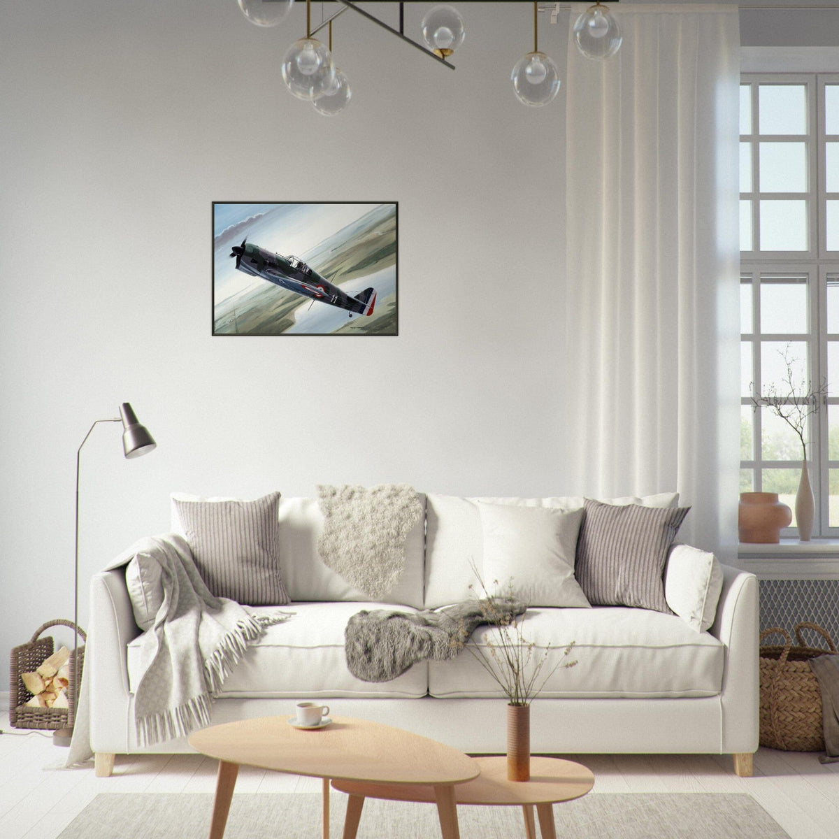 Thijs Postma - Poster - Koolhoven FK.58 - Metal Frame Poster - Metal Frame TP Aviation Art 
