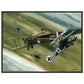 Thijs Postma - Poster - Koolhoven FK.8 On Fire Combating Fokker Dr.I’s - Metal Frame Poster - Metal Frame TP Aviation Art 45x60 cm / 18x24″ 
