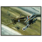 Thijs Postma - Poster - Koolhoven FK.8 On Fire Combating Fokker Dr.I’s - Metal Frame Poster - Metal Frame TP Aviation Art 50x70 cm / 20x28″ 