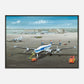 Thijs Postma - Poster - Lockheed L-1049 Super Constellation PH-LKC 1965 - Metal Frame Poster - Metal Frame TP Aviation Art 50x70 cm / 20x28″ 