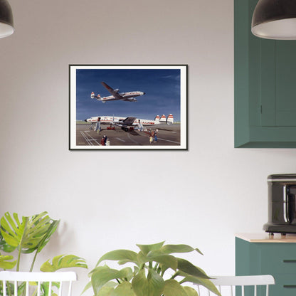 Thijs Postma - Poster - Lockheed L-1649 Starliner - Metal Frame Poster - Metal Frame TP Aviation Art 