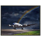 Thijs Postma - Poster - Lockheed L-749 Constellation Under The Rainbow - Metal Frame Poster - Metal Frame TP Aviation Art 45x60 cm / 18x24″ 