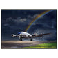 Thijs Postma - Poster - Lockheed L-749 Constellation Under The Rainbow - Metal Frame Poster - Metal Frame TP Aviation Art 70x100 cm / 28x40″ 