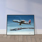 Thijs Postma - Poster - Lockheed P-80 Shooting A Lavochkin La-9 Over Korea - Metal Frame Poster - Metal Frame TP Aviation Art 