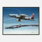 Thijs Postma - Poster - Lockheed P-80 Shooting A Lavochkin La-9 Over Korea - Metal Frame Poster - Metal Frame TP Aviation Art 45x60 cm / 18x24″ 