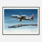 Thijs Postma - Poster - Lockheed P-80 Shooting A Lavochkin La-9 Over Korea - Metal Frame Poster - Metal Frame TP Aviation Art 60x80 cm / 24x32″ 