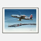 Thijs Postma - Poster - Lockheed P-80 Shooting A Lavochkin La-9 Over Korea - Metal Frame Poster - Metal Frame TP Aviation Art 70x100 cm / 28x40″ 