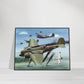 Thijs Postma - Poster - Martin 139 KNIL Attacking Japanese - Metal Frame Poster - Metal Frame TP Aviation Art 60x80 cm / 24x32″ 
