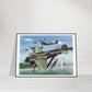 Thijs Postma - Poster - Martin 139 KNIL Attacking Japanese - Metal Frame Poster - Metal Frame TP Aviation Art 70x100 cm / 28x40″ 