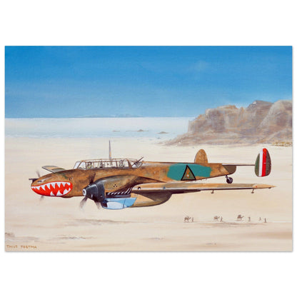 Thijs Postma - Poster - Messerschmitt Bf 110 Iraq Poster Only TP Aviation Art 50x70 cm / 20x28″ 