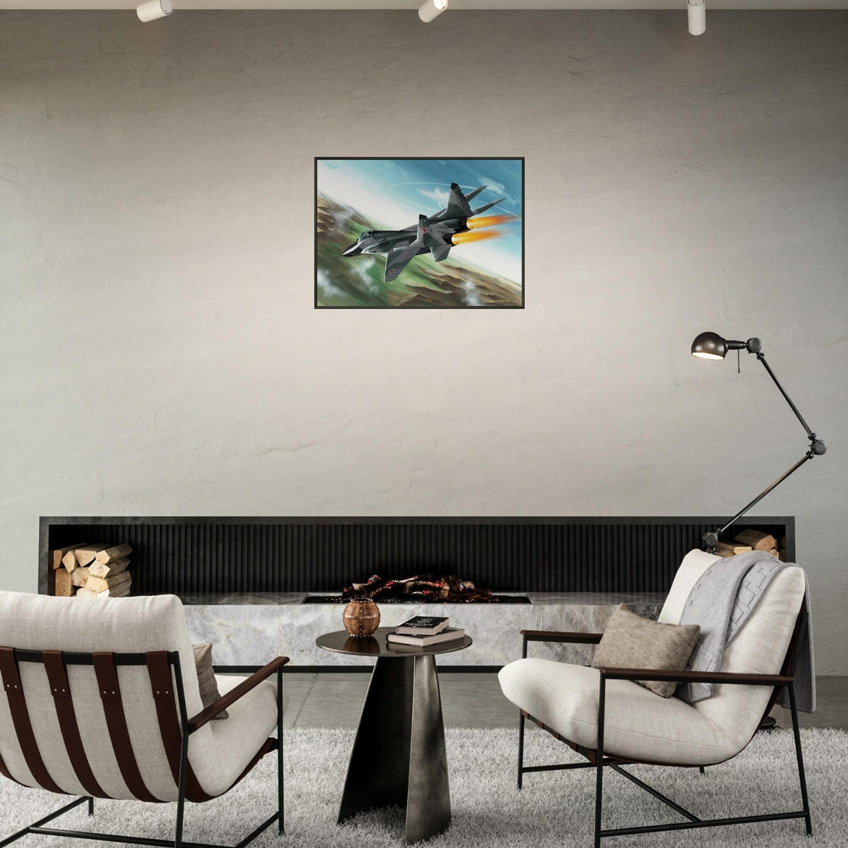 Thijs Postma - Poster - MiG-29 Full Afterburners - Metal Frame Poster - Metal Frame TP Aviation Art 