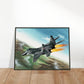 Thijs Postma - Poster - MiG-29 Full Afterburners - Metal Frame Poster - Metal Frame TP Aviation Art 45x60 cm / 18x24″ 