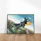 Thijs Postma - Poster - MiG-29 Full Afterburners - Metal Frame Poster - Metal Frame TP Aviation Art 50x70 cm / 20x28″ 